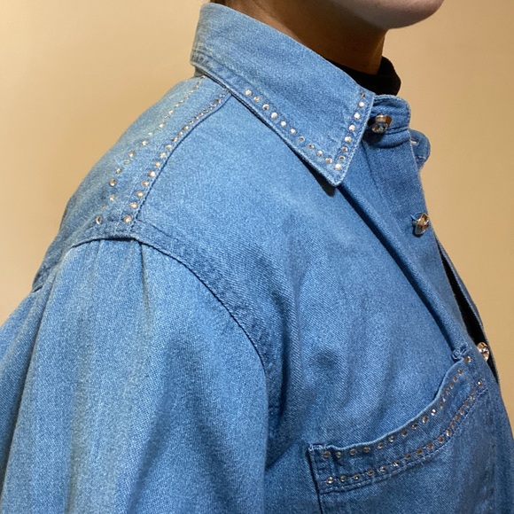 Vintage Rhinestone Cowboy Shacket - Picture 4 of 6